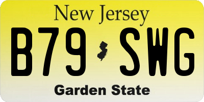 NJ license plate B79SWG