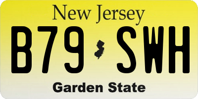 NJ license plate B79SWH