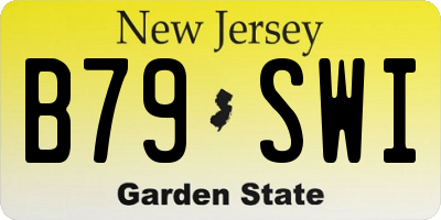 NJ license plate B79SWI