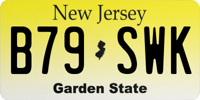 NJ license plate B79SWK