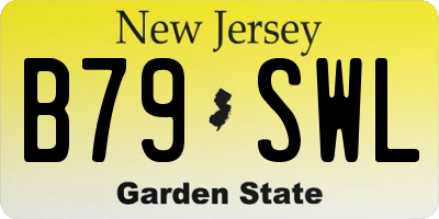 NJ license plate B79SWL