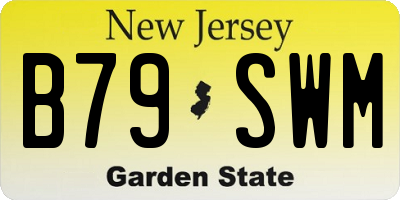 NJ license plate B79SWM