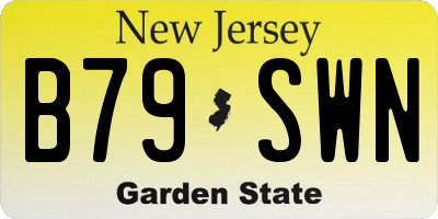 NJ license plate B79SWN