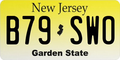 NJ license plate B79SWO