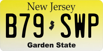 NJ license plate B79SWP