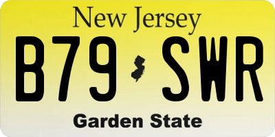 NJ license plate B79SWR
