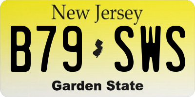 NJ license plate B79SWS