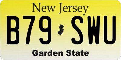 NJ license plate B79SWU