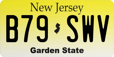 NJ license plate B79SWV