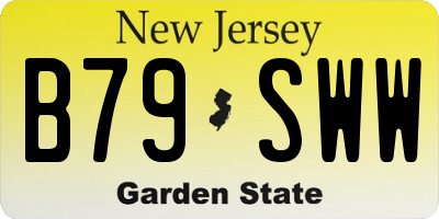 NJ license plate B79SWW