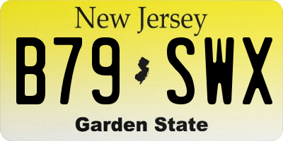 NJ license plate B79SWX