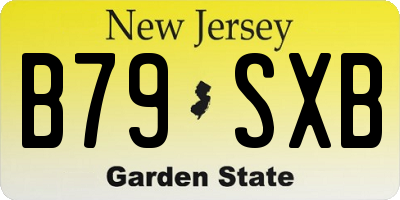NJ license plate B79SXB