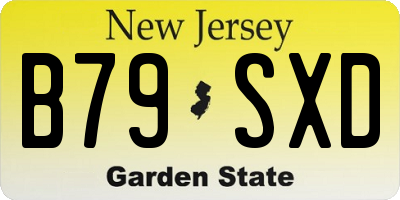 NJ license plate B79SXD
