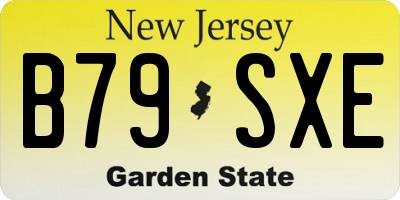 NJ license plate B79SXE