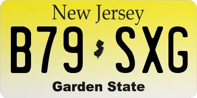 NJ license plate B79SXG