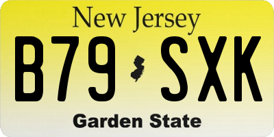 NJ license plate B79SXK
