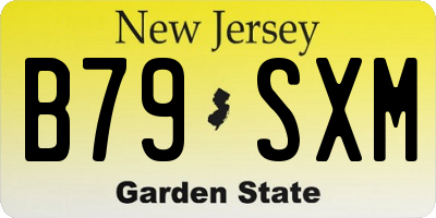 NJ license plate B79SXM