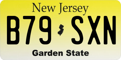 NJ license plate B79SXN