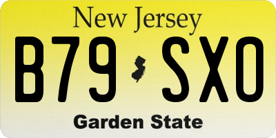 NJ license plate B79SXO