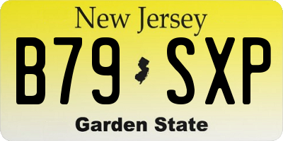 NJ license plate B79SXP