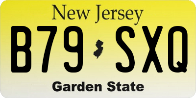 NJ license plate B79SXQ