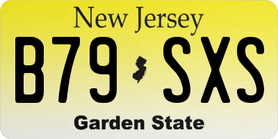NJ license plate B79SXS