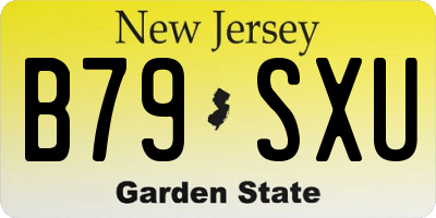 NJ license plate B79SXU