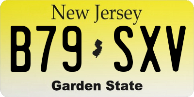 NJ license plate B79SXV