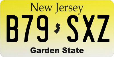 NJ license plate B79SXZ