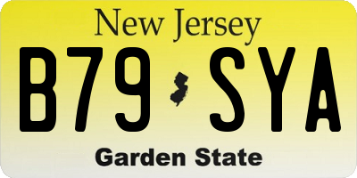 NJ license plate B79SYA