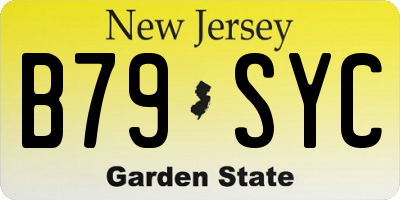 NJ license plate B79SYC