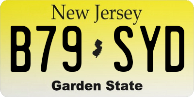 NJ license plate B79SYD