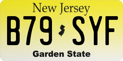 NJ license plate B79SYF
