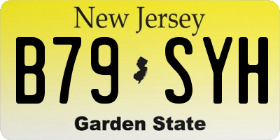 NJ license plate B79SYH