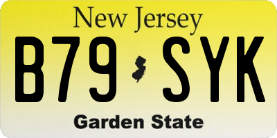 NJ license plate B79SYK