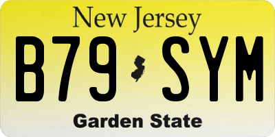NJ license plate B79SYM