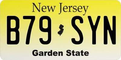 NJ license plate B79SYN