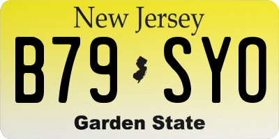 NJ license plate B79SYO