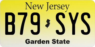 NJ license plate B79SYS