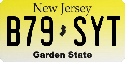 NJ license plate B79SYT