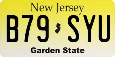 NJ license plate B79SYU