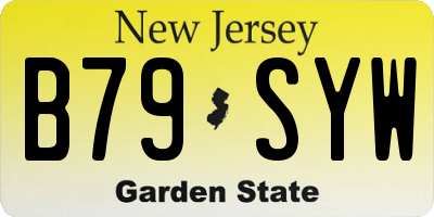 NJ license plate B79SYW