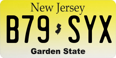 NJ license plate B79SYX