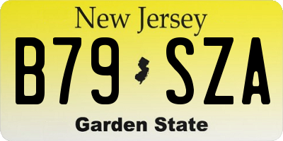 NJ license plate B79SZA