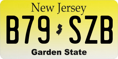 NJ license plate B79SZB