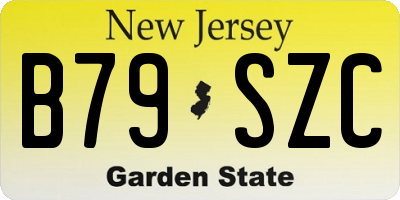 NJ license plate B79SZC