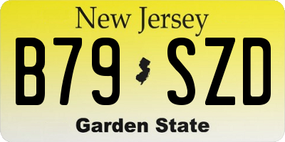 NJ license plate B79SZD