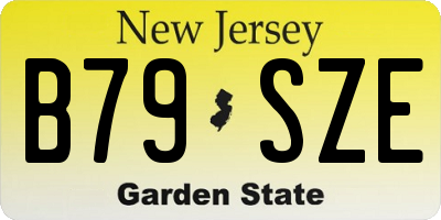 NJ license plate B79SZE