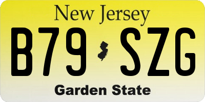 NJ license plate B79SZG