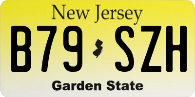 NJ license plate B79SZH